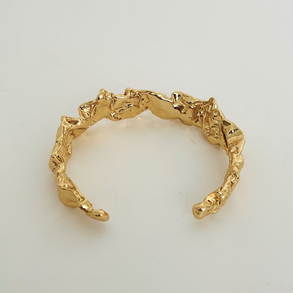 NEW Amber Sceats Cuff Crushed Gold-Plated Brass* - Picture 6 of 12